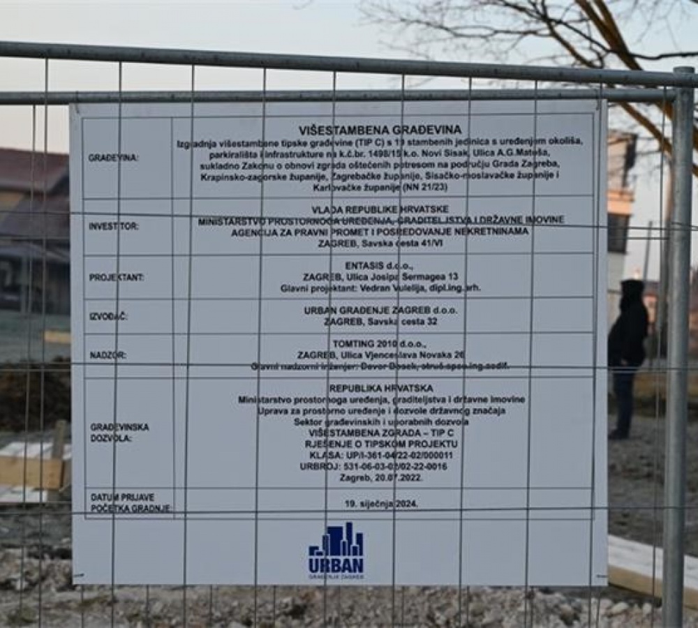 Izgradnja višestambene zgrade Sisak